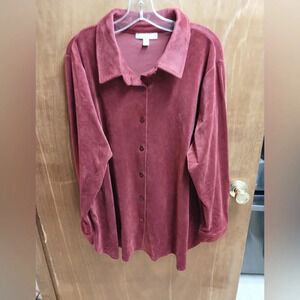 Woman Within burgundy top Size 22/24 1X
